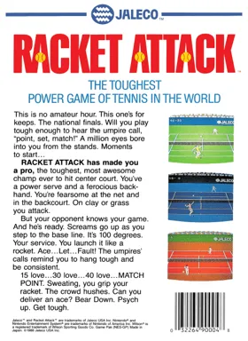 Racket Attack (Europe) box cover back